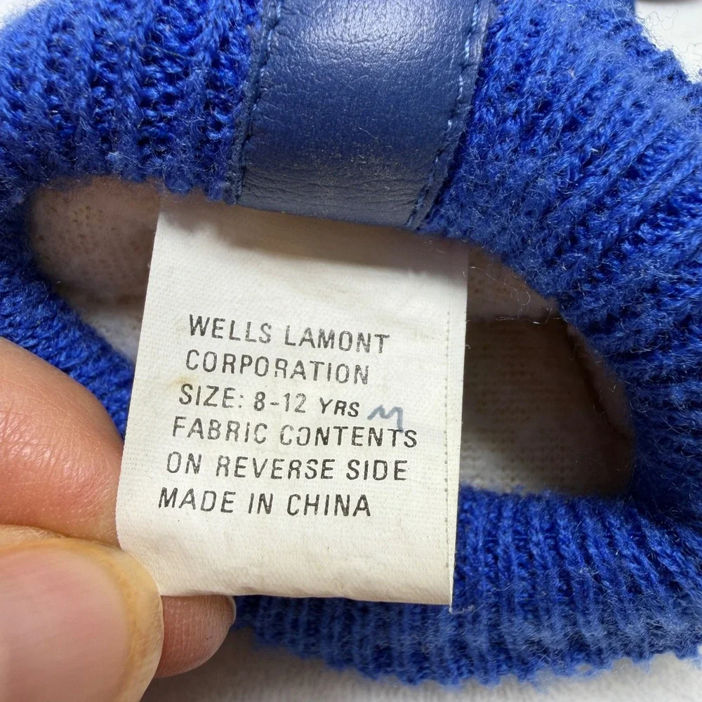 VTG Wells Lamont Kids 8-12 yrs Royal Blue Ski Insulated Winter Gloves Quilted